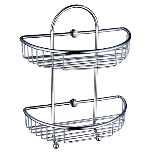 Полка AVS 880329 2-х ярусная, хром