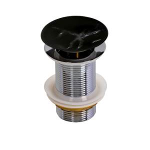 Донный клапан AVS без перелива, черный мрамор матовый