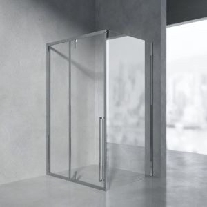 Душевой уголок AVS Акцент 120x90 L, профиль хром, стекло прозрачное