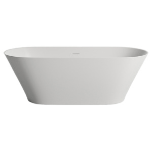 Ванна из искусственного камня Salini Mona S-Sense 180x80 белая с донным клапаном